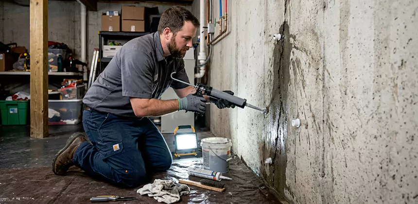 Basement Leak Repair From Inside in Tustin